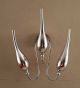 Modern 3 Arm Chrome Murano Style Wall Light