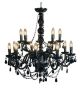 Coloured Murano Glass Tiered Chandelier