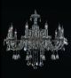 10 Light Ash Grey Crystal Bell Drop Chandelier