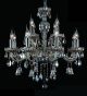 12 Light Ash Grey Crystal Bell Drop Chandelier