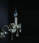 Ash Grey Crystal Leaf Drop Wall Light