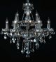 Hale Chandelier With Ash Grey Crystal Leaf Drops