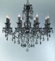 8 Arm Classic Ash Grey Crystal Chandelier