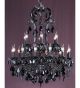 Coloured Glass Drop Murano Style Chandelier