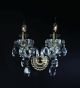 Double Arm Crystal Drop Wall Light