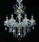 6 Light Chandelier With Hanging Crystal Beads