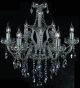 6 Light Chandelier With Champagne Crystal Drops