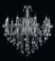 10 Light Chandelier With Champagne Crystal Drops