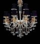 Hale Chandelier With Shades and Black Tea Crystals