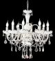 8 Light Chandelier With Eggshell Drip Trays