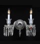 Double Arm Wall Light With Crystal Spear Drops