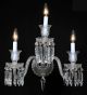 3 Arm Crystal Spear Drop Wall Light