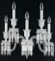 5 Arm Crystal Spear Drop Wall Light