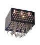 9 Light Framed Hanging Crystal Chandelier