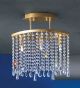 Crystal Curtain Flush Fitting Chandelier