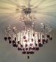 Coloured Crystal Drop 6 Light Chandelier