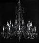 2 Tier Black Crystal Chandelier