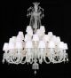 3 Tier Crystal Chandelier with Shades