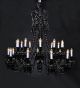 2 Tier Black Crystal Drop Chandelier
