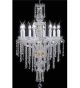 Hand Made Murano Style Chandelier With Hanging Crystal