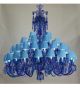 48 Light Blue Tones Chandelier with Shades