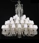 48 Light Crystal Baccarat Style Chandelier with Shades