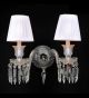 2 Arm Shaded Crystal Dagger Wall Light