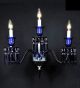 3 Arm Blue Tones Wall Light