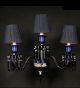 3 Arm Blue Tones Wall Light with Shades