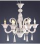6 Light Coloured Murano Style Glass Chandelier