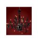 Coloured Glass Modern 20 Light Chandelier