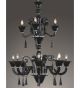12 Light Tiered Coloured Murano Glass Style Chandelier