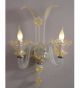 Hand Made Floral Wall Light with Coloured Tips