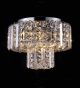 Flush Mounted Clear Crystal Chandelier