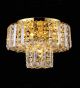 Flush Mounted Coloured Crystal Chandelier