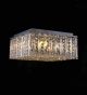 Square Surface Mounted Chandelier With Clear Crystal