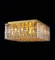 Square Surface Mounted Chandelier With Coloured Crystal