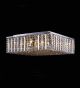 16 Light Coloured Crystal Flush Chandelier