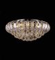 Modern Flush Mounted Clear Crystal Chandelier