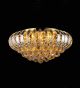 Modern Flush Mounted Coloured Crystal Chandelier