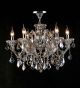6 Light Laura Chandelier With Coloured Crystal
