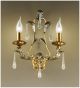 Villa Design Hand Bent Wall Lamp with Crystal Drops
