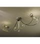 Botte Design Flush Chandelier With Hand Forged Details And Glass