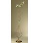 Roseto Design Floor Lamp With Painted Rose Details & Clear Glass