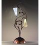 Schizzo Design Table Lamp With Hand Bent Arms And Blown Glass