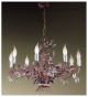 Garden Design Chandelier With Hand Worked Leaves and Glass Flowers