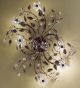 Garden Design Flush Fitting Ceiling Light with Hand Worked Leaves