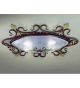 Lancia Design Flush Chandelier In Twisted Metal With Gold Details