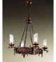 Gladiatore Design 4 Light Chandelier Made From Hand Hammered Metal