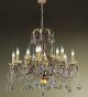 Ottocento Design Metal Frame Chandelier with Clear Crystals